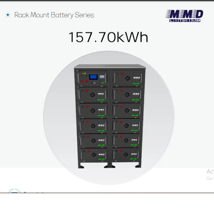 سلسلة بطاريات قابلة للتركيب على الرف بحجم 157.70kWh