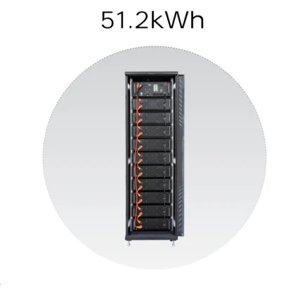 سلسلة بطاريات قابلة للتركيب على الرف بحجم 51.2kWh