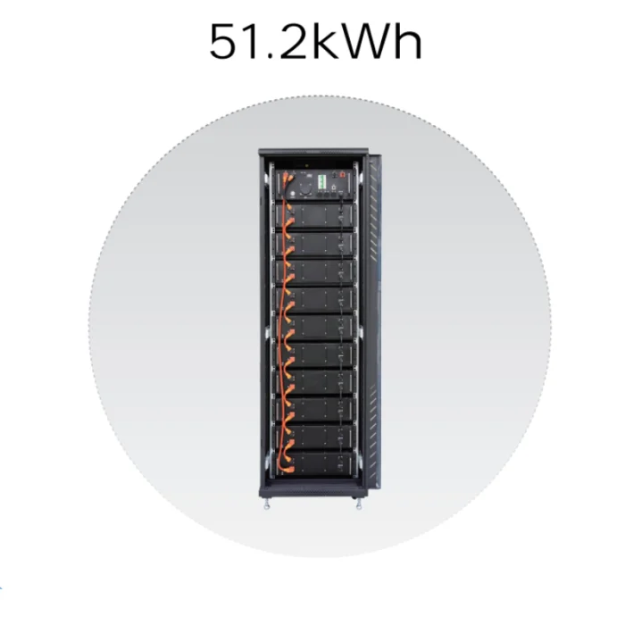 سلسلة بطاريات قابلة للتركيب على الرف بحجم 51.2kWh